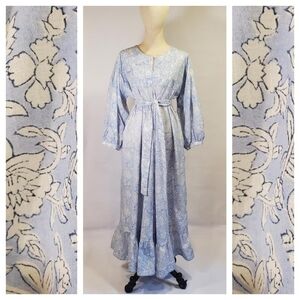 Floral Blue Maxi Dress